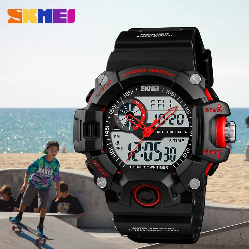 SKMEI New Sports Watches Men Quartz Digital 3 Time Chrono Waterproof Military Count Down Clock Fashion Men Wrist watches relojes
SKMEI New Sports Watches Men Quartz Digital 3 Time Chrono Waterproof Military Count Down Clock Fashion Men Wrist watches relojes