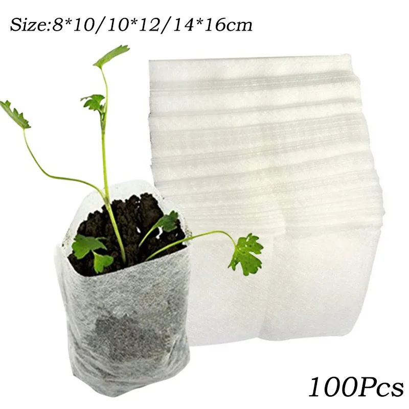 100Pcs Different Sizes Biodegradable Non-woven Seedling Pots Eco-Friendly Planting Bags Nursery Bag Plant Grow Bags for garden
100Pcs Different Sizes Biodegradable Non-woven Seedling Pots Eco-Friendly Planting Bags Nursery Bag Plant Grow Bags for garden