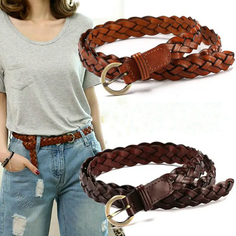Lady Cowhide Woven Knitted Candy Belts Female Genuine Leather Braid Pin Buckle Belt For Jeans Luxury Waistband Cummerbund
Lady Cowhide Woven Knitted Candy Belts Female Genuine Leather Braid Pin Buckle Belt For Jeans Luxury Waistband Cummerbund