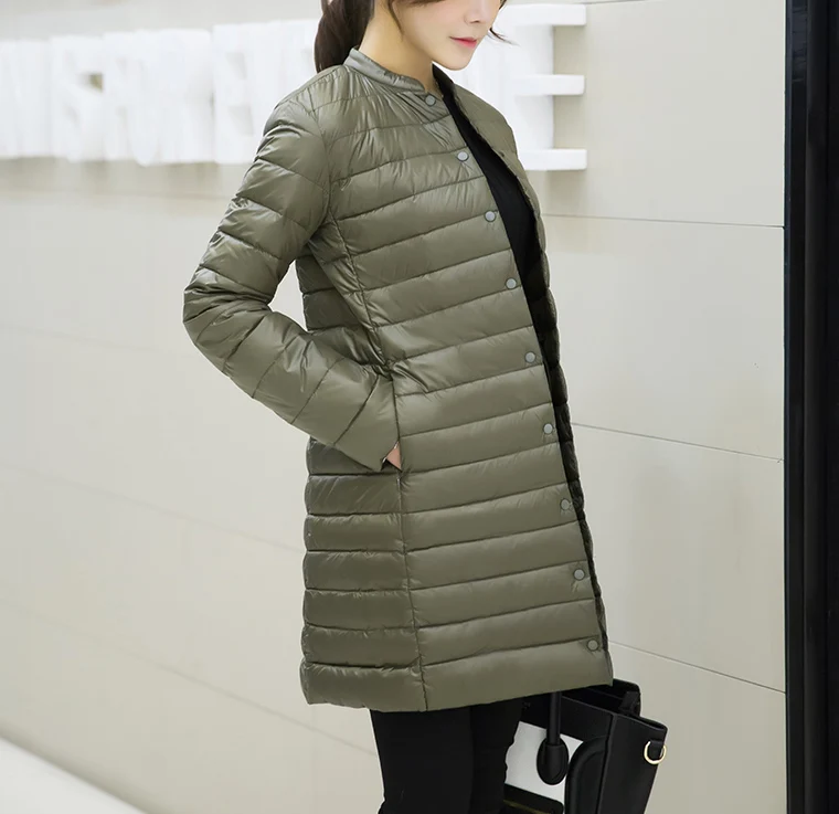 Woman Spring Padded Warm Coat Ultra Light Duck Down Jacket Long Female Overcoat Slim Solid Jackets Winter Coat Portable Parkas
Woman Spring Padded Warm Coat Ultra Light Duck Down Jacket Long Female Overcoat Slim Solid Jackets Winter Coat Portable Parkas