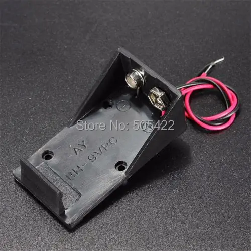 100pcs/lot Single Slot DC 9V Volt Battery Clip Holder Box Case with Wire Lead New
100pcs/lot Single Slot DC 9V Volt Battery Clip Holder Box Case with Wire Lead New