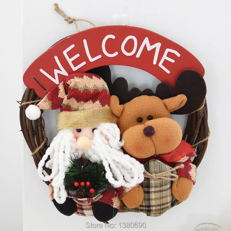 36cm Santa Claus Snowman Elk Christmas Floral Ornament Wreaths Christmas Home Decorations New Year Decorations
36cm Santa Claus Snowman Elk Christmas Floral Ornament Wreaths Christmas Home Decorations New Year Decorations