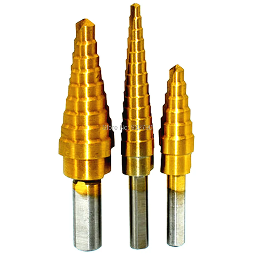 3pcs Hss Step Cone Drill Bit Wood Plastic Fibreglass PVC Hole Cutter 3/16"-1/2" 1/8"-1/2" 1/4"-3/4"
3pcs Hss Step Cone Drill Bit Wood Plastic Fibreglass PVC Hole Cutter 3/16"-1/2" 1/8"-1/2" 1/4"-3/4"
