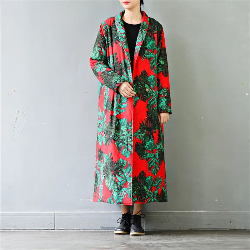 SCUWLINEN 2021 Winter Jacket Women Vintage Print Thickening Loose Long Linen Cotton Padded Casual Wide-waisted Coat S466
SCUWLINEN 2021 Winter Jacket Women Vintage Print Thickening Loose Long Linen Cotton Padded Casual Wide-waisted Coat S466