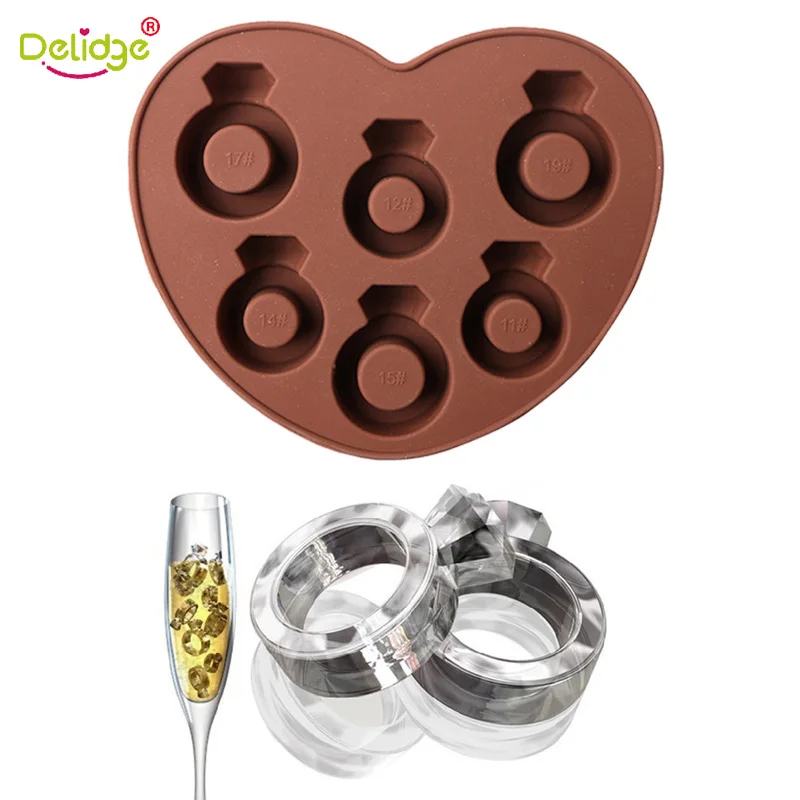 Delidge 1pc Diamond Ring Chocolate Mold Diy Fruit Sugar Pudding Mold Birthday Cake Bakeware Mold DIY Pastry Bar Ice Baking Tool
Delidge 1pc Diamond Ring Chocolate Mold Diy Fruit Sugar Pudding Mold Birthday Cake Bakeware Mold DIY Pastry Bar Ice Baking Tool