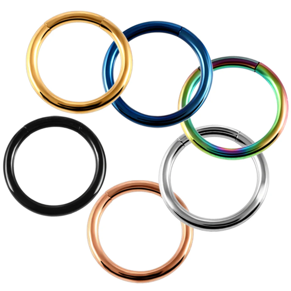 1PC Stainless Steel Hinged Segment Nose Ring 16g Nipple Clicker Ear Cartilage Tragus Helix Lip Piercing Unisex Fashion Jewelry
1PC Stainless Steel Hinged Segment Nose Ring 16g Nipple Clicker Ear Cartilage Tragus Helix Lip Piercing Unisex Fashion Jewelry
