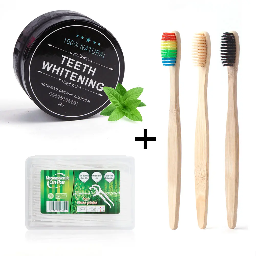Bamboo Toothbrush Dental Floss Toothpicks Charcoal Teeth Whitening Powder Teeth Whitener Tongue Cleaner Wooden Brush White Tooth
Bamboo Toothbrush Dental Floss Toothpicks Charcoal Teeth Whitening Powder Teeth Whitener Tongue Cleaner Wooden Brush White Tooth