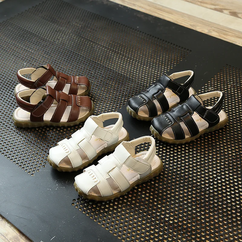 2020summer new fashion student baotou simple beef bottom anti-skid boys leather sandals
2020summer new fashion student baotou simple beef bottom anti-skid boys leather sandals