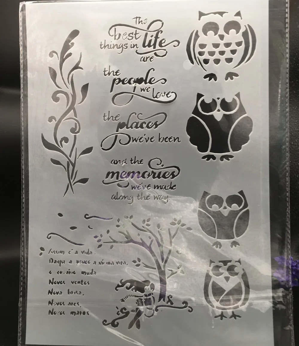 29*21cm A4 Vintage Owl DIY Layering Stencils Wall Painting Scrapbook Coloring Embossing Album Decorative Card Template
29*21cm A4 Vintage Owl DIY Layering Stencils Wall Painting Scrapbook Coloring Embossing Album Decorative Card Template