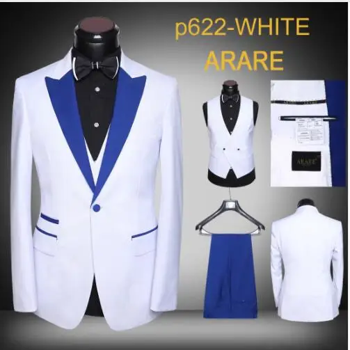 2019 Tailor-Made White Men Suit Slim Fit Jacket Groom 3 Piece Wedding Suits for Men Prom Tuxedo Costumes Blazer Terno Masculino
2019 Tailor-Made White Men Suit Slim Fit Jacket Groom 3 Piece Wedding Suits for Men Prom Tuxedo Costumes Blazer Terno Masculino