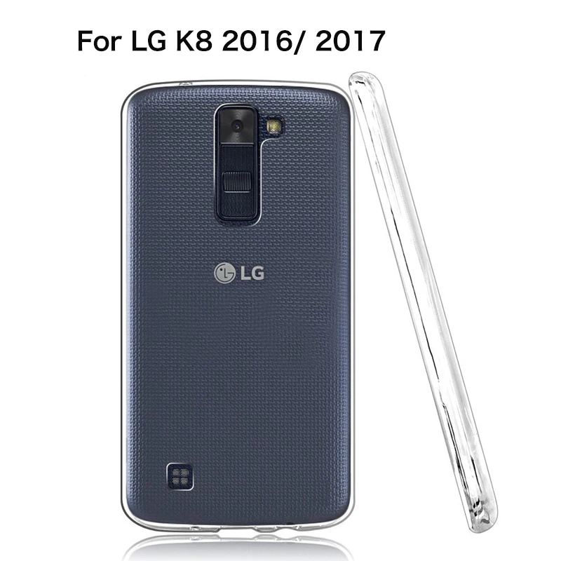 Мягкий ТПУ чехол для LG k8 Tpu K8 2016 LTE K350 K350E K350N lg 2017 Coque прозрачный силиконовый Fundas on