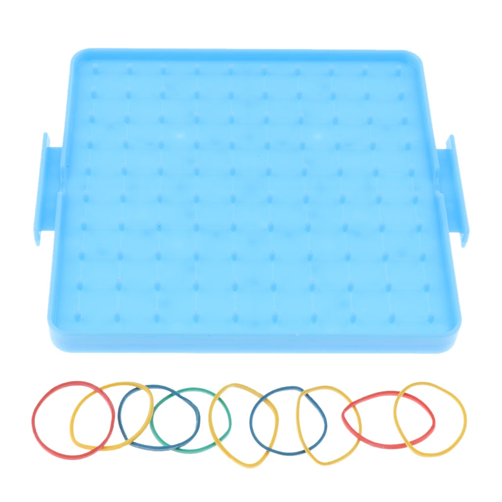Geoboard with Rubber Bands, Geometry Board, Mathematics Teaching and Learning Toys, 6 x 6 Inch
Geoboard with Rubber Bands, Geometry Board, Mathematics Teaching and Learning Toys, 6 x 6 Inch