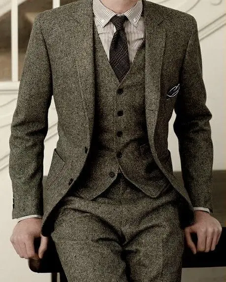 2018 Latest Coat Pant Designs Gray Tweed Groom Tuxedos 3 Piece Slim Fit Mens Wedding Prom Dinner Suits(Jacket+Pants+Vest) terno
2018 Latest Coat Pant Designs Gray Tweed Groom Tuxedos 3 Piece Slim Fit Mens Wedding Prom Dinner Suits(Jacket+Pants+Vest) terno