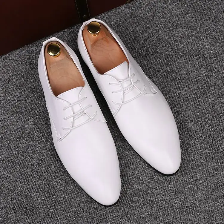 ERRFC Fashion Men White Formal Shoes Simple Design Black Men PU Leather Derby Shoes Lace Up Trending Leisure Shoes For Man 38-44
ERRFC Fashion Men White Formal Shoes Simple Design Black Men PU Leather Derby Shoes Lace Up Trending Leisure Shoes For Man 38-44