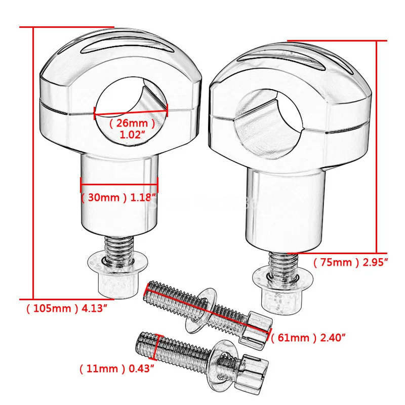 Universal 2 x Black Aluminum Motorcycle Edge Cut 1" 25mm Handlebar Risers Clamp Aluminium for Cruiser
Universal 2 x Black Aluminum Motorcycle Edge Cut 1" 25mm Handlebar Risers Clamp Aluminium for Cruiser