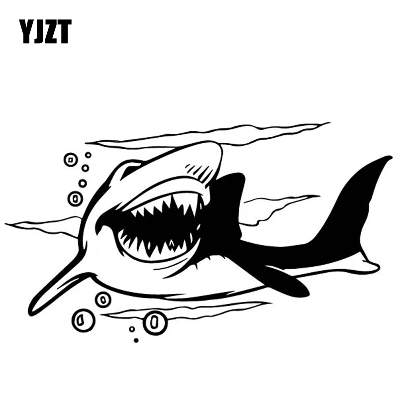 YJZT 17.8CM*10.2CM Shark Ferocious Car Sticker Decoration Car Door Accessories Vinyl Decal Black/Silver C4-2174
YJZT 17.8CM*10.2CM Shark Ferocious Car Sticker Decoration Car Door Accessories Vinyl Decal Black/Silver C4-2174