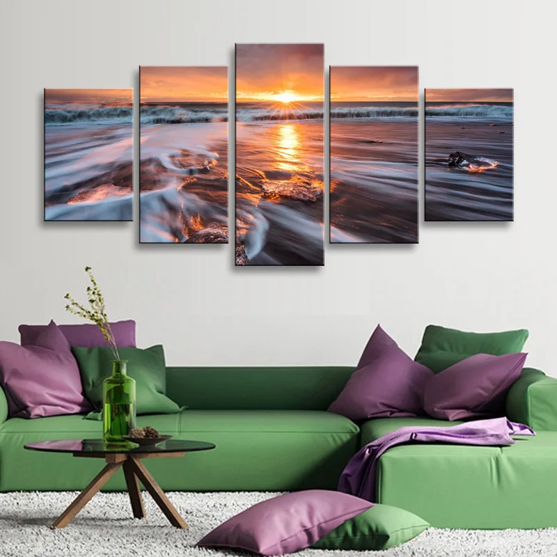 5 pieces high-definition print sunset landscape canvas oil painting poster and wall art living room picture RCRL5-013
5 pieces high-definition print sunset landscape canvas oil painting poster and wall art living room picture RCRL5-013