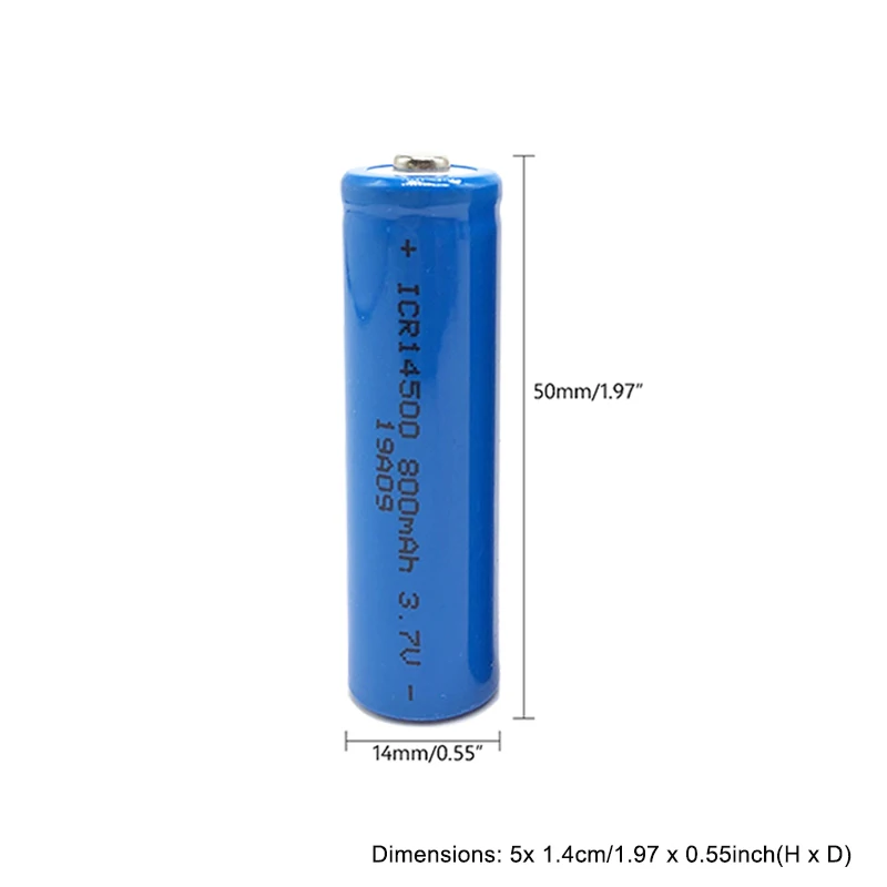 2 шт. Оригинал 14500 800 мАч 3 7 в батарея литий-ионная аккумуляторная для