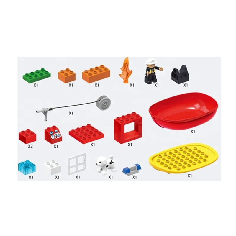 19pcs Diy Big Size Building Blocks City Fire Brigade Bricks Enlighten Baby Toys For Children
19pcs Diy Big Size Building Blocks City Fire Brigade Bricks Enlighten Baby Toys For Children