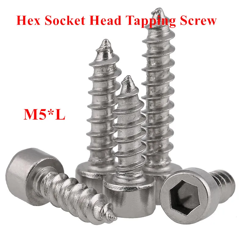 20pcs M5 Hex socket cap head self tapping screw Model Screws M5*16/20/25/30/35/40/50mm 304 Stainless Steel
20pcs M5 Hex socket cap head self tapping screw Model Screws M5*16/20/25/30/35/40/50mm 304 Stainless Steel