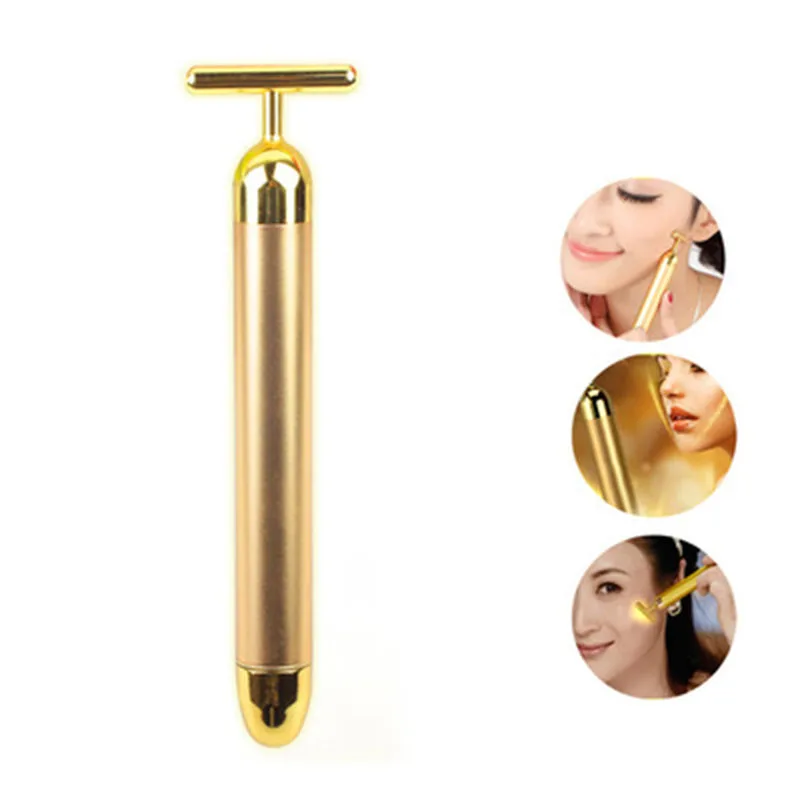 Вибрирующий массажер для лица 24K Beauty Bar Golden Derma Energy укрепляющий роликовый массажер для лица тонкая палочка для ухода за лицом
Вибрирующий массажер для лица 24K Beauty Bar Golden Derma Energy укрепляющий роликовый массажер для лица тонкая палочка для ухода за лицом