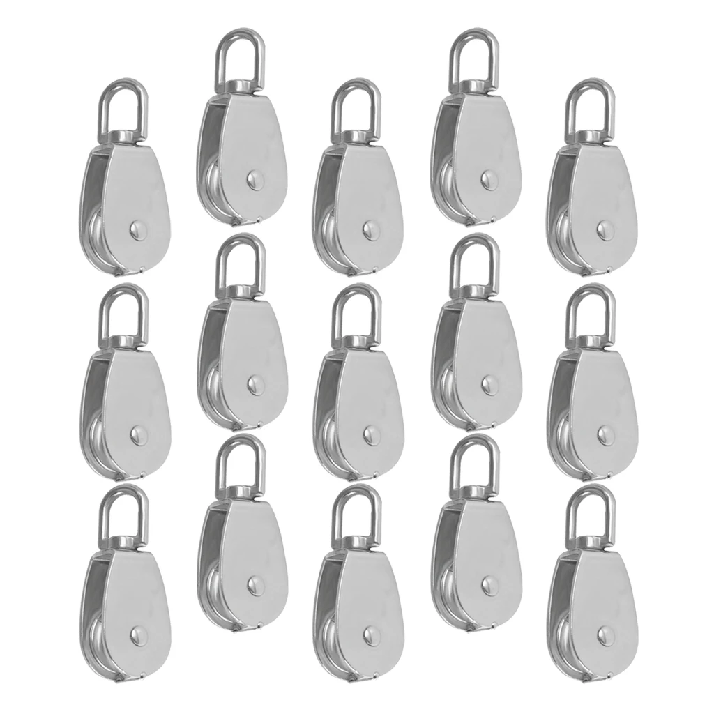15pcs Swivel Pulley Sheave Rigging Metal Lift Rope Hanging Wheel M15 Rope Tackle Block Block and Tackle
15pcs Swivel Pulley Sheave Rigging Metal Lift Rope Hanging Wheel M15 Rope Tackle Block Block and Tackle