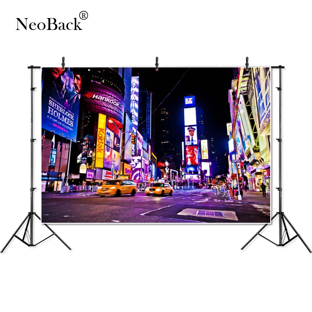 NeoBack временной квадратный ночной фон для фотосъемки с изображением Нью Йорка