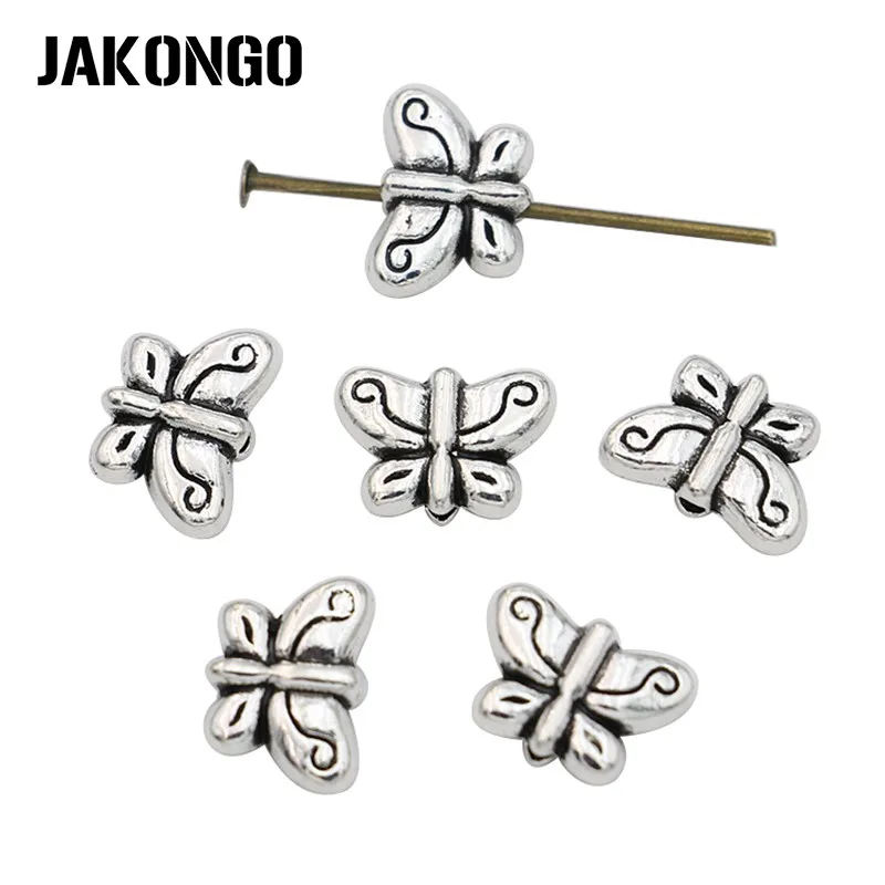 JAKONGO Tibetan Silver Plated Butterfly Spacer Beads for Jewelry Making Bracelet DIY Accessories Craft 20pcs
JAKONGO Tibetan Silver Plated Butterfly Spacer Beads for Jewelry Making Bracelet DIY Accessories Craft 20pcs