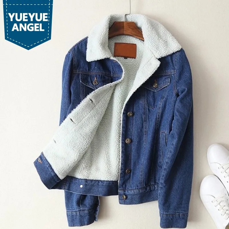 New Fashion Casual Women Denim Coat Pockets Long Sleeves Lambswool Warm Thick Jeans Jacket Outwear Slim Denim Jacket Female
New Fashion Casual Women Denim Coat Pockets Long Sleeves Lambswool Warm Thick Jeans Jacket Outwear Slim Denim Jacket Female