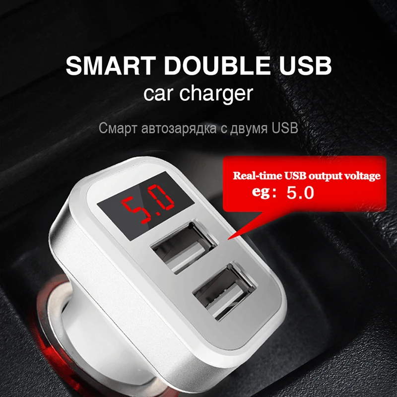 2.1A Dual Usb Car Charger Universal Fast Smart Mini Mobile Phone Car-Charger for Xiaomi iPhone/Apple Samsung iPad For huawei
2.1A Dual Usb Car Charger Universal Fast Smart Mini Mobile Phone Car-Charger for Xiaomi iPhone/Apple Samsung iPad For huawei