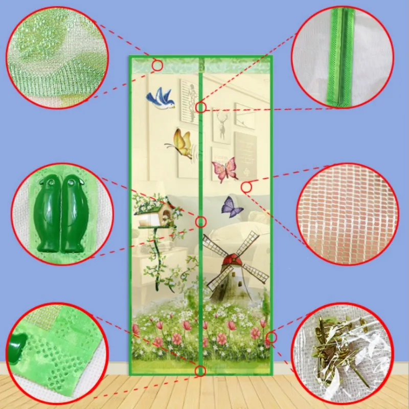 Mosquito Net Door Soft Yarn Door Curtain Anti Magnetic Insect Pattern 90/100X210 cm Mesh Curtains
Mosquito Net Door Soft Yarn Door Curtain Anti Magnetic Insect Pattern 90/100X210 cm Mesh Curtains