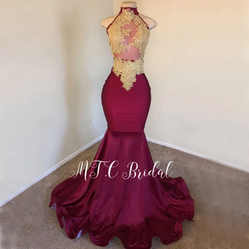 Burgundy Evening Dress With Gold Lace 2019 New Sheer See Through Mermaid Elastic Satin Long Prom Gown Custom Made Robe De Soiree
Burgundy Evening Dress With Gold Lace 2019 New Sheer See Through Mermaid Elastic Satin Long Prom Gown Custom Made Robe De Soiree