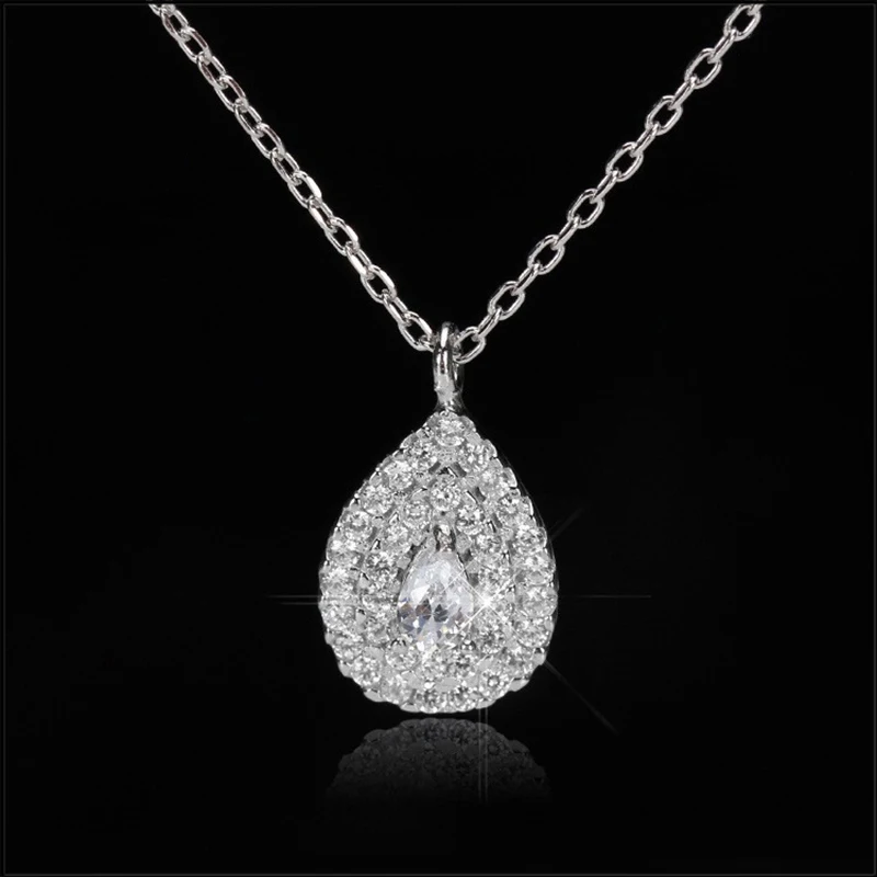 925 Sterling Silver Pendant Necklace Water Drop with Zircon Pendant Classic Simple Design for Women Jewelry
925 Sterling Silver Pendant Necklace Water Drop with Zircon Pendant Classic Simple Design for Women Jewelry