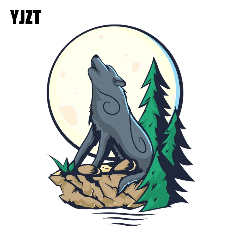 YJZT 11.7CM*15.3CM Cartoon Moon Forest Wolf Decal PVC Motorcycle Car Sticker 11-00520
YJZT 11.7CM*15.3CM Cartoon Moon Forest Wolf Decal PVC Motorcycle Car Sticker 11-00520