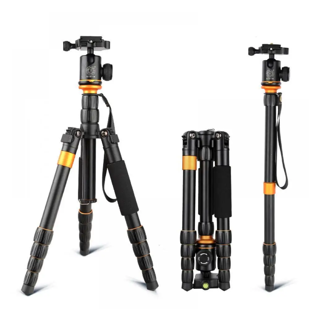 

QZSD Q278 Professional Portable Aluminium Alloy Camera Travel Lightweight Tripod & Monopod Stand with Ball Head For Nikon DSLR