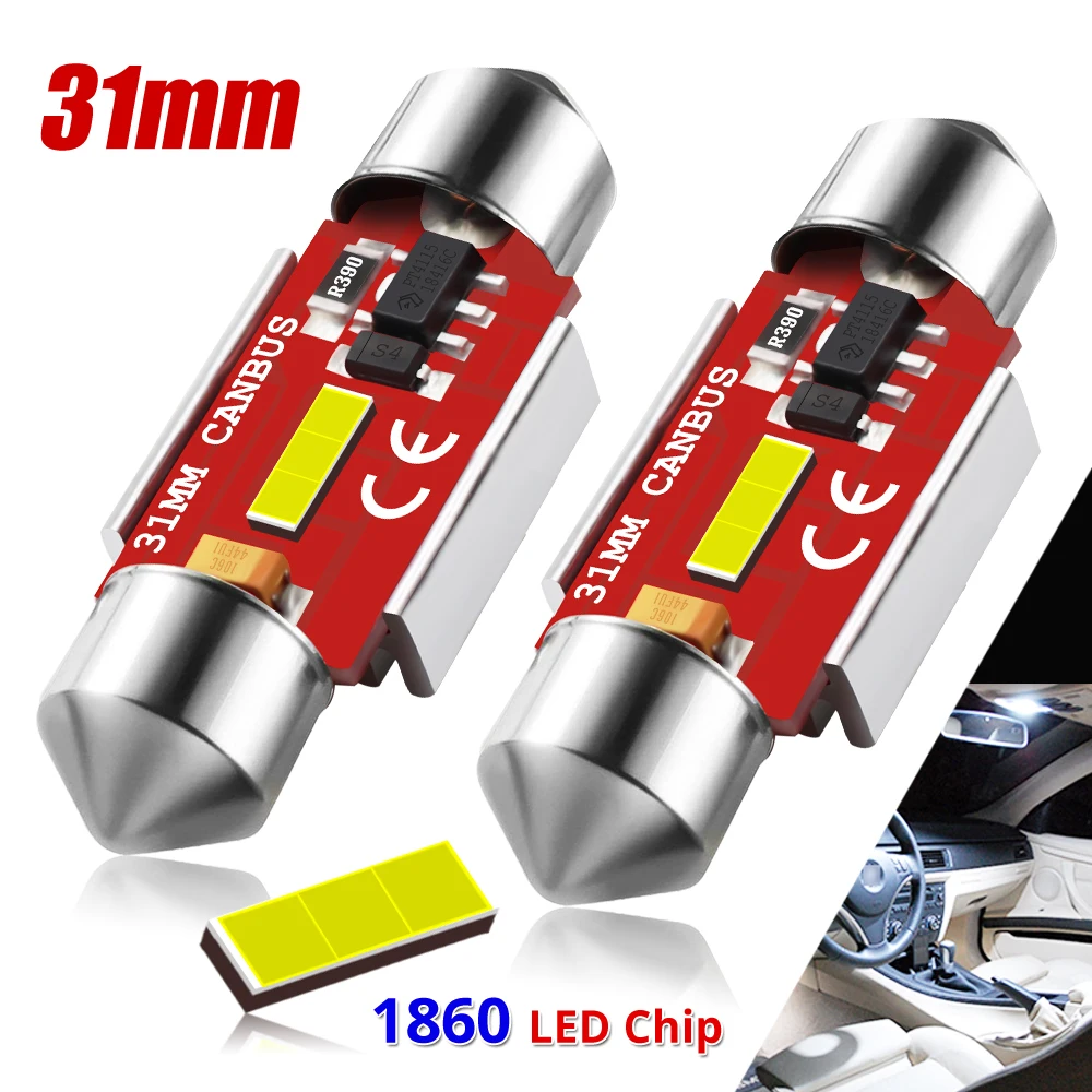 New Festoon 31mm C5W C10W LED Bulbs CANBUS 1860 SMD White Lamp For Car Auto Interior External Dome Trunk License Plate Lights
New Festoon 31mm C5W C10W LED Bulbs CANBUS 1860 SMD White Lamp For Car Auto Interior External Dome Trunk License Plate Lights