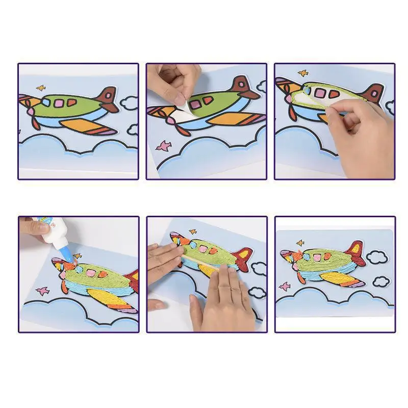 Creative Art Set Paper Rope Painting Diy Hand-pasted Painting Making Rope Painting Material Packaging Toy Set
Creative Art Set Paper Rope Painting Diy Hand-pasted Painting Making Rope Painting Material Packaging Toy Set