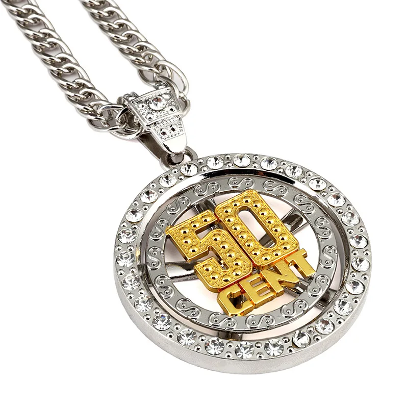 Mens Big Jewelry 50 Cent Pendant Necklace Long Chain Gold Silver Fashion Personalized Hip Hop Gift for Women 2021 New
Mens Big Jewelry 50 Cent Pendant Necklace Long Chain Gold Silver Fashion Personalized Hip Hop Gift for Women 2021 New