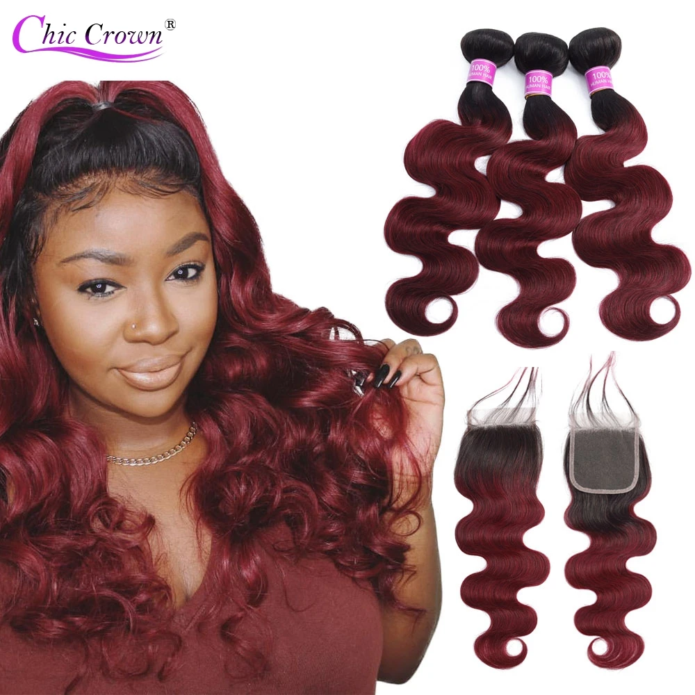 Pre-Colored Ombre Brazilian Body Wave Hair Bundles With Lace Closure 1B/99J Hair Weave 3 Human Hair Bundle With Closure
Pre-Colored Ombre Brazilian Body Wave Hair Bundles With Lace Closure 1B/99J Hair Weave 3 Human Hair Bundle With Closure