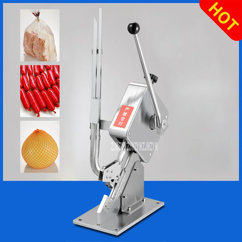 GU-50 Ham Sausage Dotter Manual Tying Packer Sausage Clipper U-Shape Supermarket Bags Packing Machine Food Sealing Machine
GU-50 Ham Sausage Dotter Manual Tying Packer Sausage Clipper U-Shape Supermarket Bags Packing Machine Food Sealing Machine