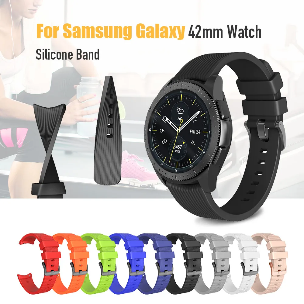 20mm Silicone Watchband for Samsung Galaxy Watch 42mm Strap for Gear Sport/Gear S2 Classic for SM-R7320 Watch Bracelet
20mm Silicone Watchband for Samsung Galaxy Watch 42mm Strap for Gear Sport/Gear S2 Classic for SM-R7320 Watch Bracelet
