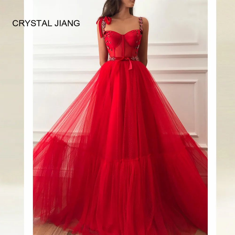 CRYSTAL JIANG 2018 Robe de soiree A Line Sweetheart Spaghetti Straps Beading Custom made Formal Red Evening Dresses Long
CRYSTAL JIANG 2018 Robe de soiree A Line Sweetheart Spaghetti Straps Beading Custom made Formal Red Evening Dresses Long