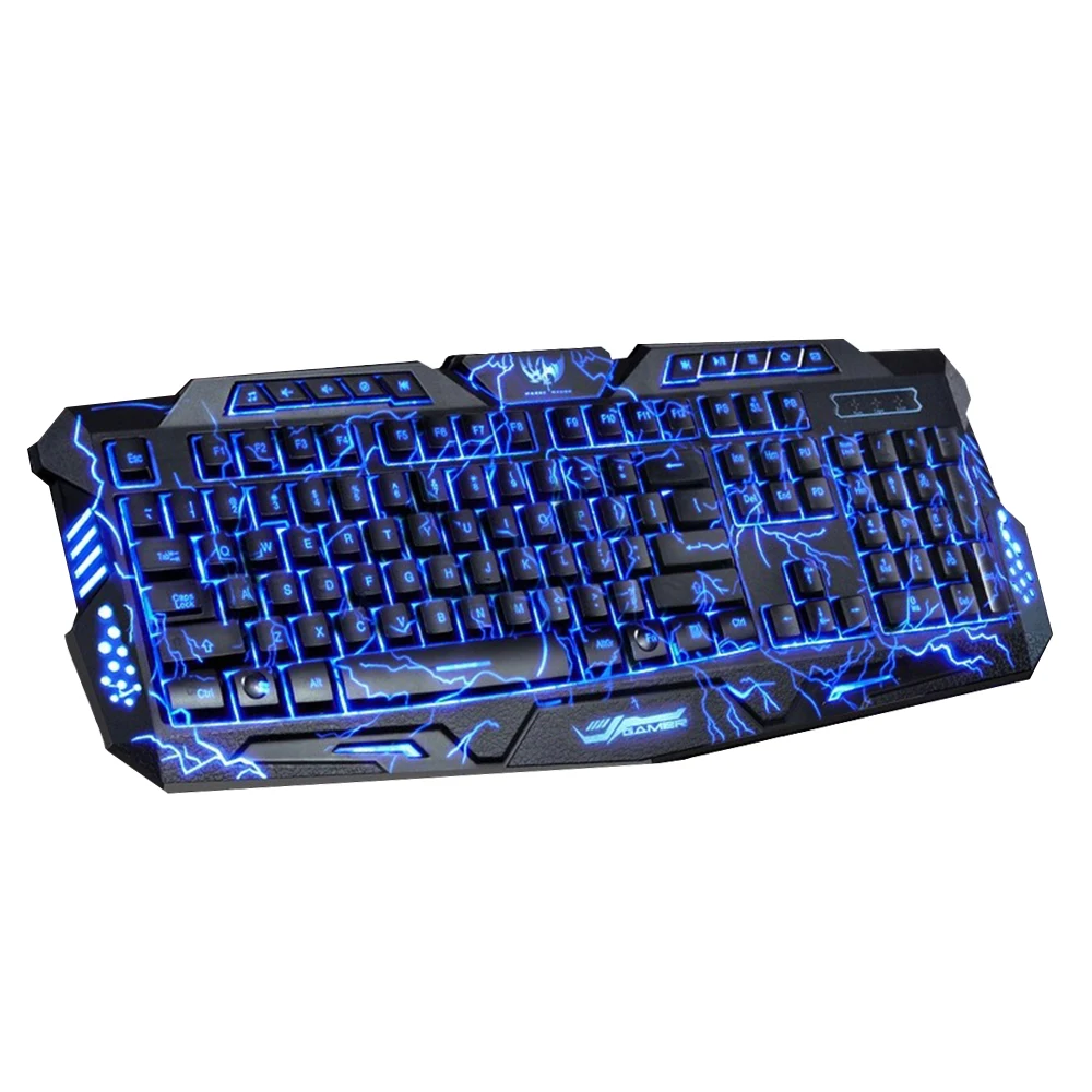 Gaming Keyboard Tri-Color Backlit Computer Gaming Keyboard USB Wired Full Key Game Keyboard for PC Desktop Laptop Gamer
Gaming Keyboard Tri-Color Backlit Computer Gaming Keyboard USB Wired Full Key Game Keyboard for PC Desktop Laptop Gamer