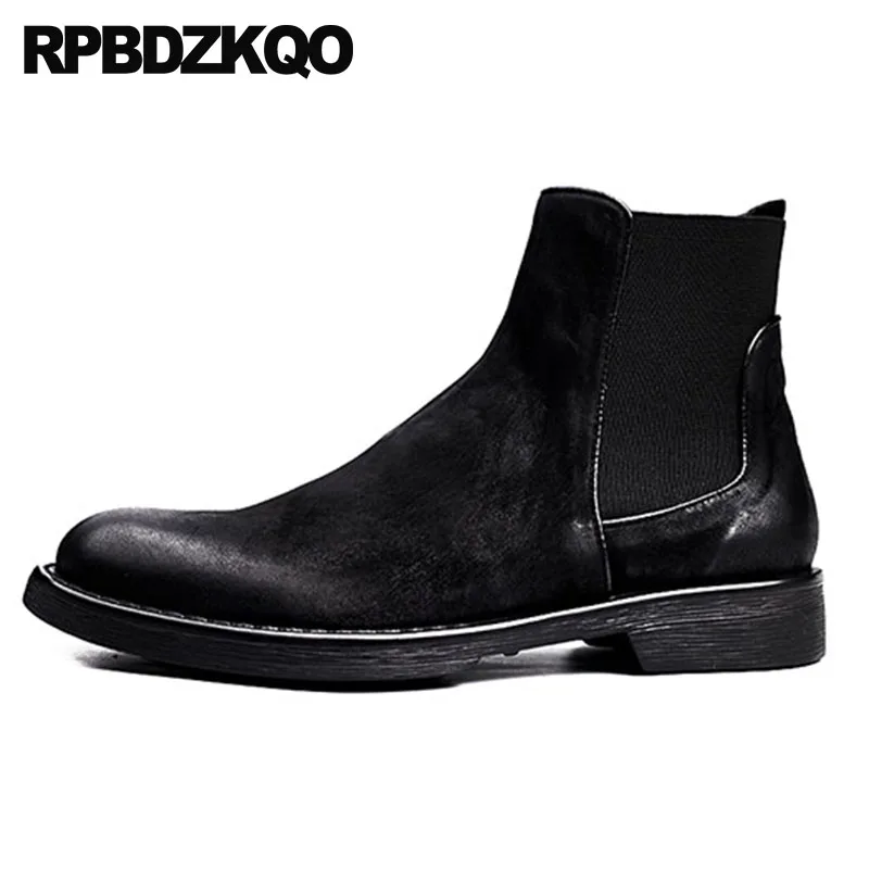 Designer Suede Chelsea Slip On Faux Fur Shoes Winter Men Boots With Warm Black 2021 Genuine Leather Fall Booties Handmade Short
Designer Suede Chelsea Slip On Faux Fur Shoes Winter Men Boots With Warm Black 2021 Genuine Leather Fall Booties Handmade Short