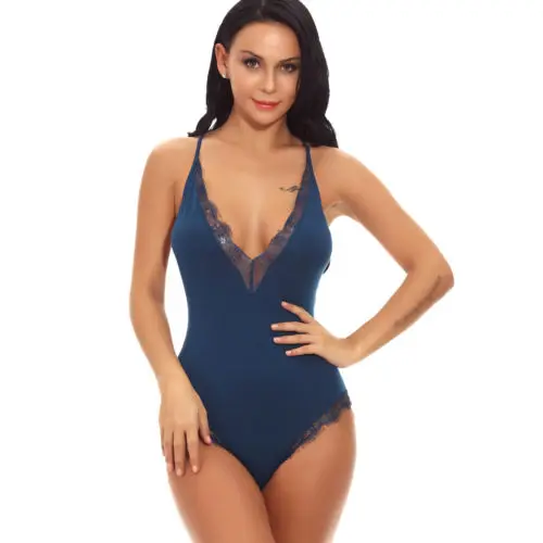 Women Lace Sexy Nightwear Sleepwear Bodysuit One Piece Open back erotic jumpsuit Regular Solid Lace Clothing For Girls
Women Lace Sexy Nightwear Sleepwear Bodysuit One Piece Open back erotic jumpsuit Regular Solid Lace Clothing For Girls