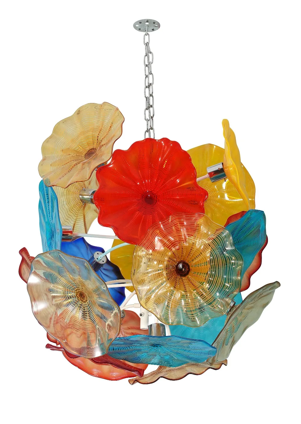 Modern Hand Blown Murano Glass Chandelier Light LED Glass Art Flower Chandelier for Living Room Dining Room Staircase
Modern Hand Blown Murano Glass Chandelier Light LED Glass Art Flower Chandelier for Living Room Dining Room Staircase