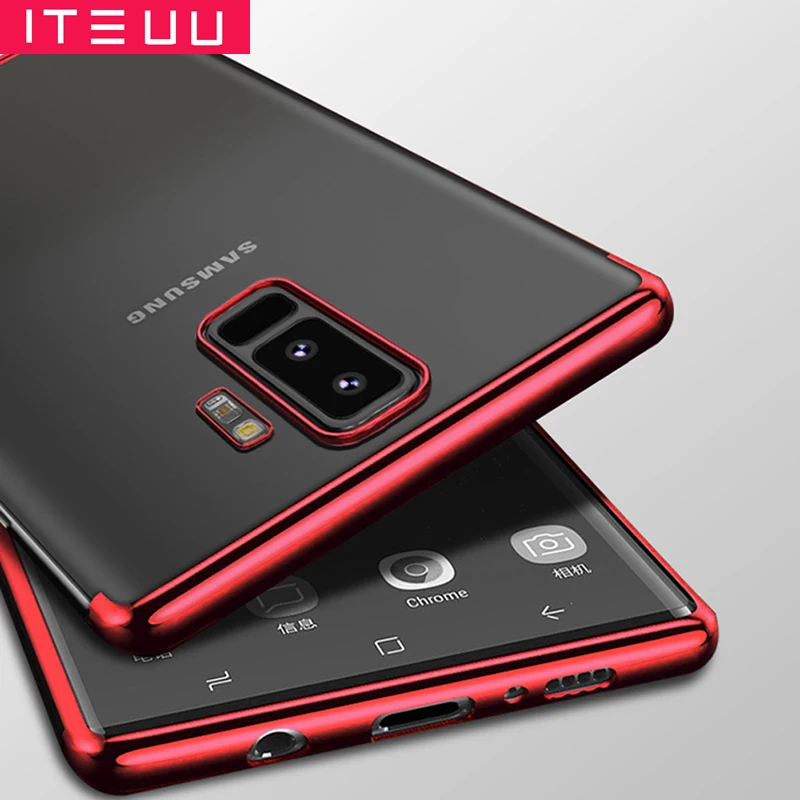 ITEUU ТПУ прозрачный гальванический чехол для телефона samsung Galaxy S9 Plus Чехлы мягкая