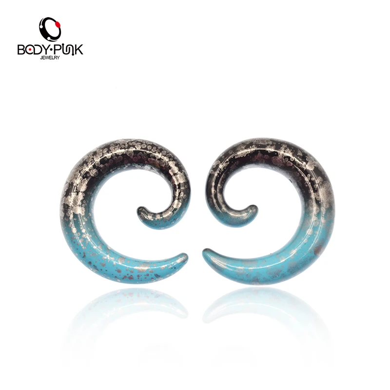 BODY PUNK Fashion Personality 2 Pcs Blue Acrylic Snail Spiral Ear Plugs Flesh Tunnel Expander Body Piercing Jewelery SPA 003 PB
BODY PUNK Fashion Personality 2 Pcs Blue Acrylic Snail Spiral Ear Plugs Flesh Tunnel Expander Body Piercing Jewelery SPA 003 PB