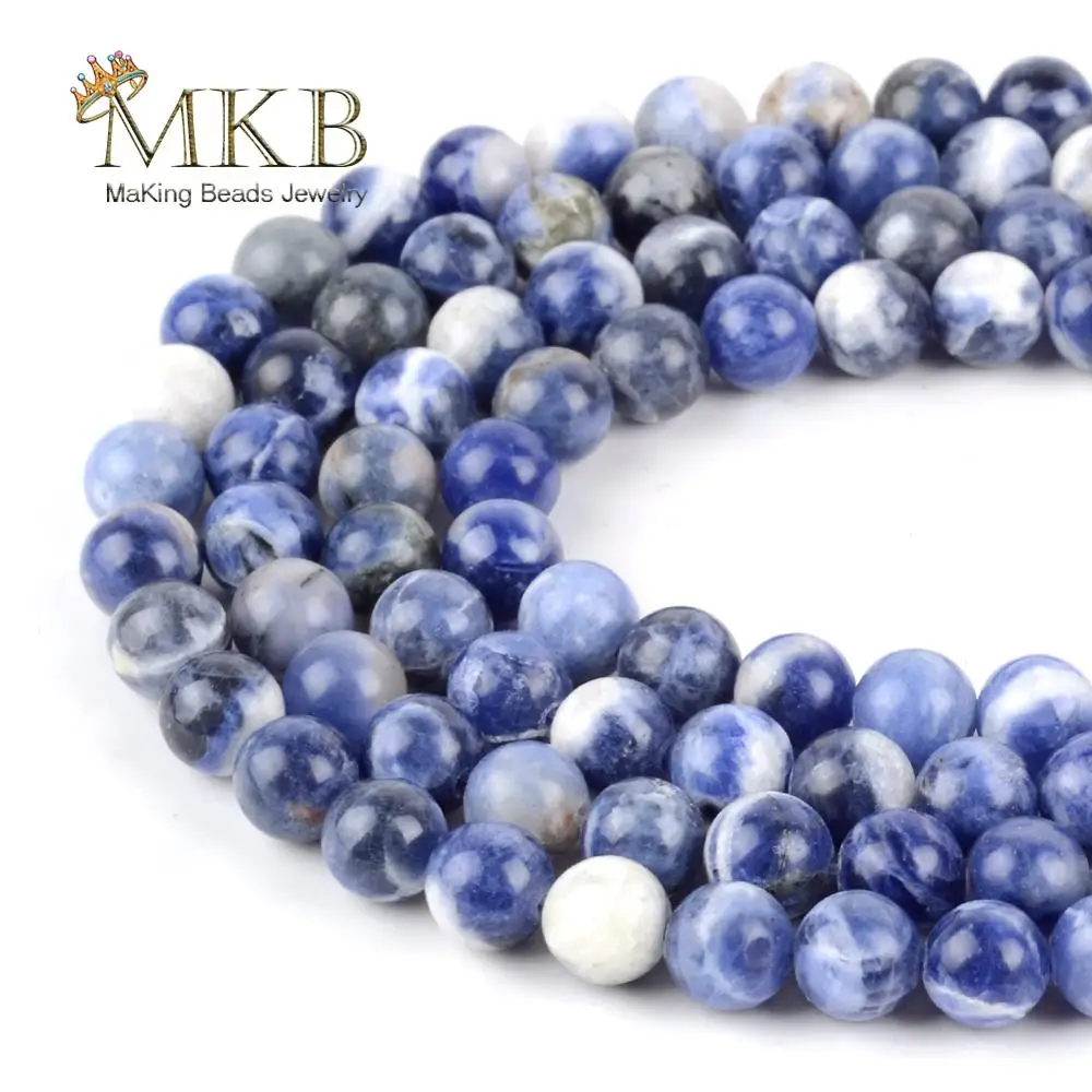 Wholesale Natural Stone Round Blue Sodalite Spacer Beads For Jewelry Making 4/6/8/10/12mm Charm Beads Diy Bracelet 15"Strand
Wholesale Natural Stone Round Blue Sodalite Spacer Beads For Jewelry Making 4/6/8/10/12mm Charm Beads Diy Bracelet 15"Strand