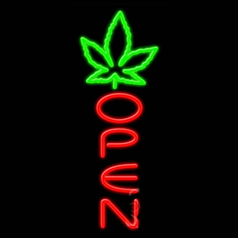Neon Sign For Open With Organic Leaf - rose Pro Shop Karate Restaurant Window Lights Lamp Bulb | Освещение